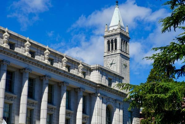 View of a college building at University of California, Berkeley