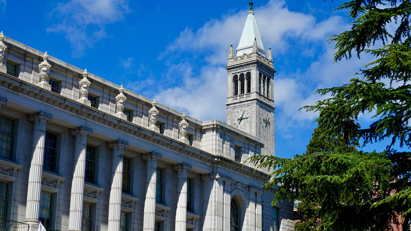 View of a college building at University of California, Berkeley